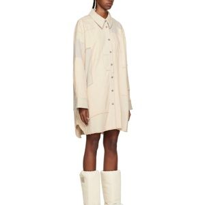 Acne Studios patchwork denim shirt - Neutrals. Sz 34. NWT
